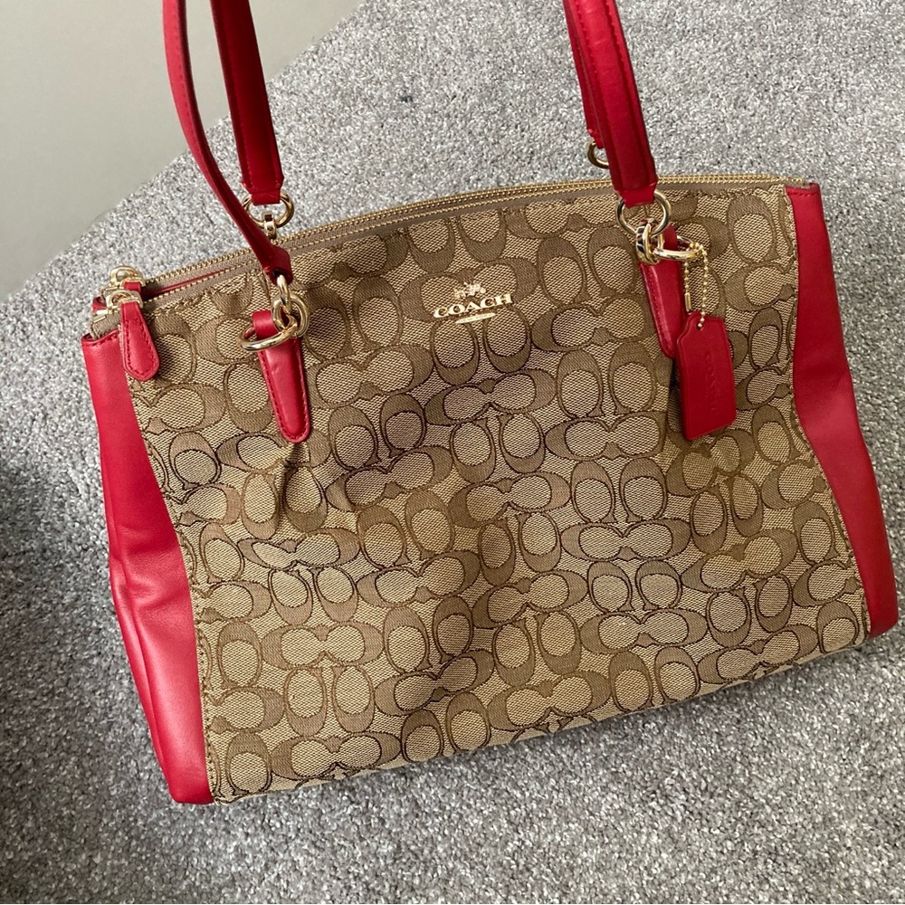 Coach shoulder bag double zip tote NWT Christie carryall